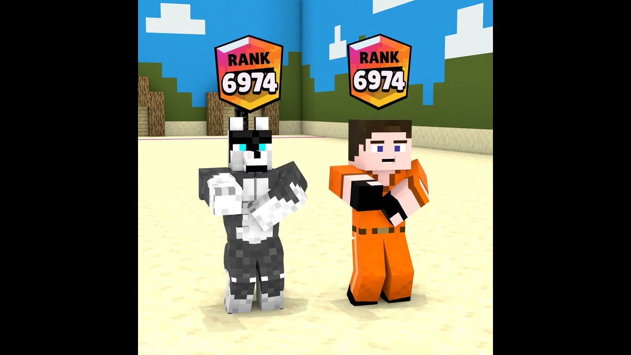The Dog And Herobrine Level Up Rank 9999 To Punish The Bad Guys 👍️
