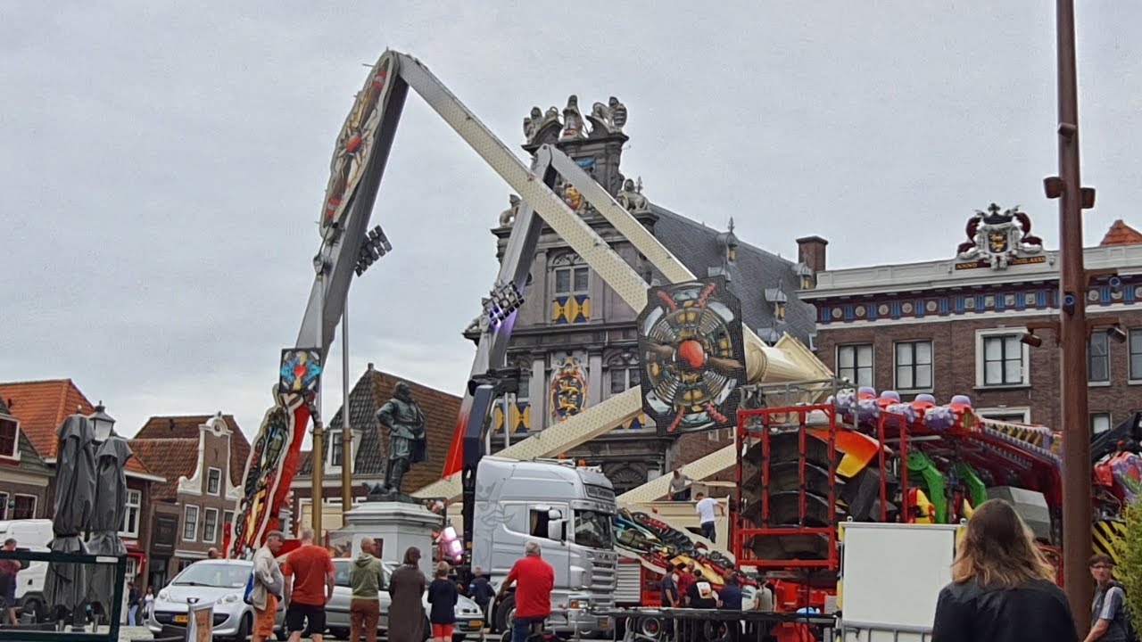 Transport en opbouw kermis Hoorn 2023 -  Deel 4