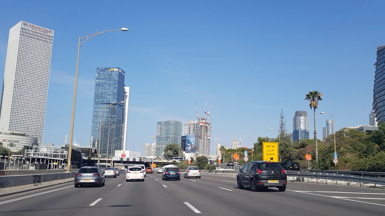 Tel Aviv The best view Ayalon Highway North Driving in Israel תל אביב איילון צפון
