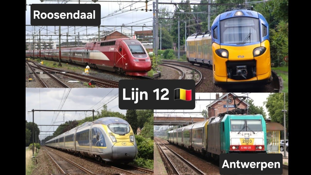 Eurostar & EuroCity (Direct) over lijn 12 tussen Roosendaal en Antwerpen op 2-8-2025 