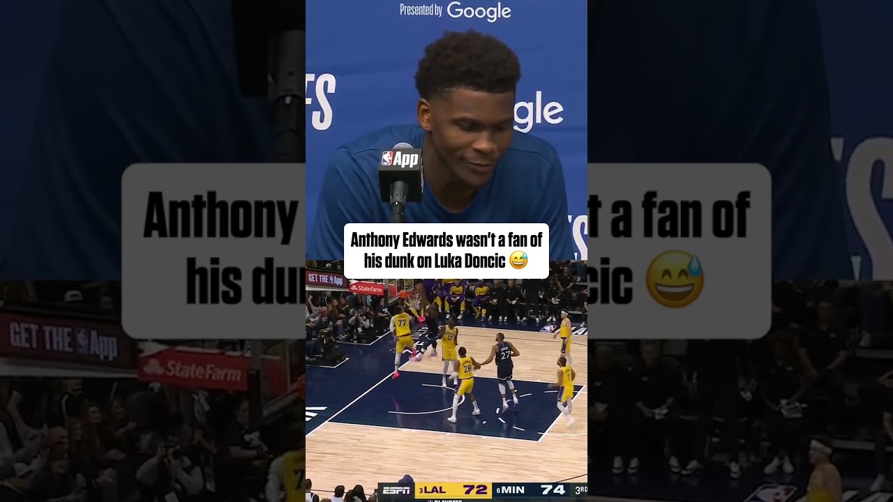 Anthony Edwards' reaction 🤣