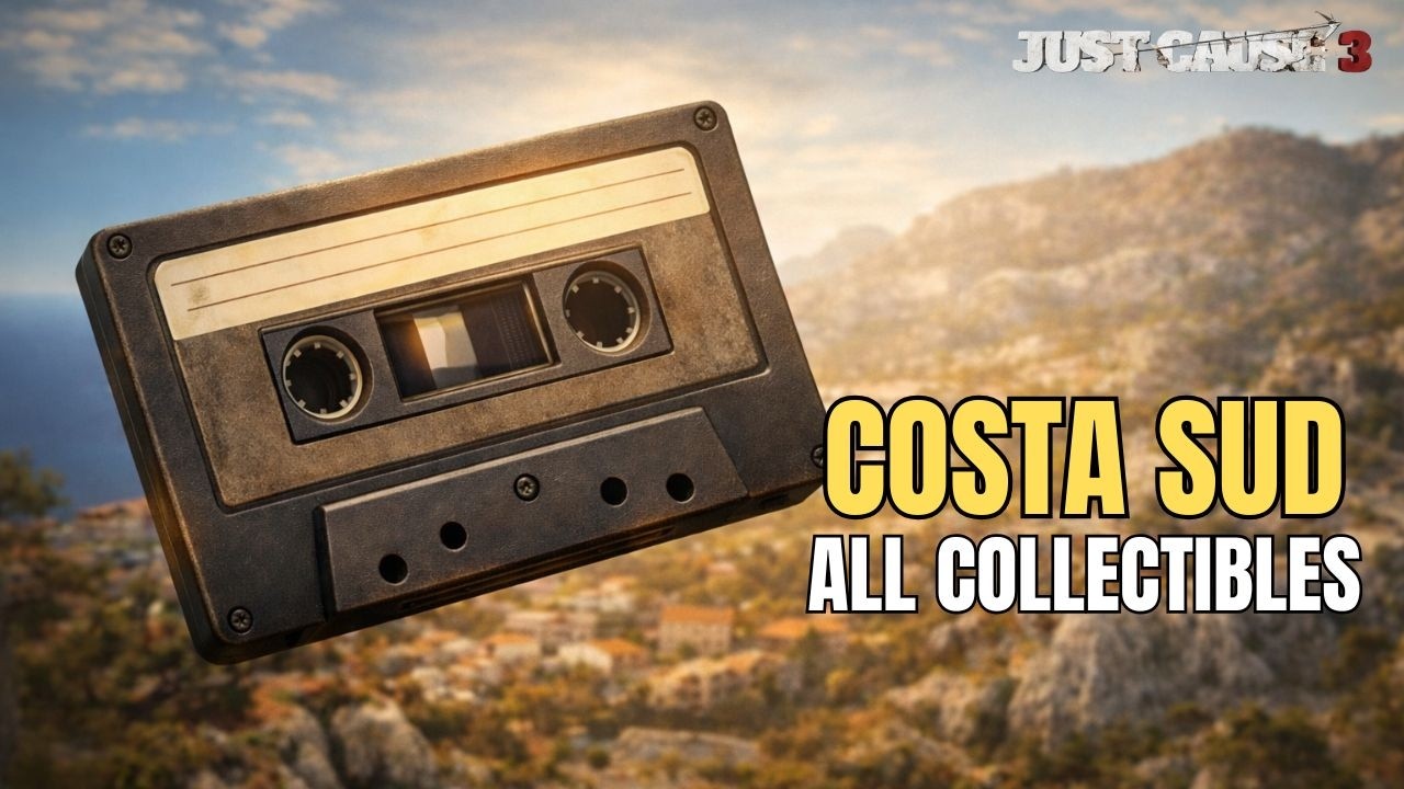 JC3  - Costa Sud Collectibles (Audio Tapes, Vintage Parts, Daredevil Jumps, Shrines, Ancient Tombs)