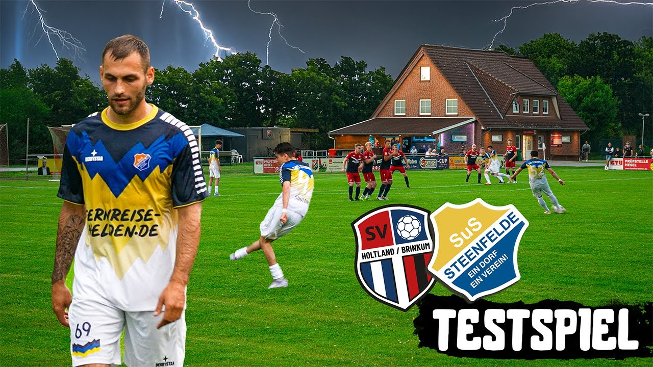 GEWITTERSTOP beim TESTSPIEL 😵‍💫 SV Holtland/Brinkum fordert uns – können wir dagegenhalten?
