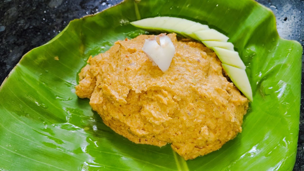 Mango Chammanthi/Coconut Raw Mango Chutney recipe in Tamil/ side dish 