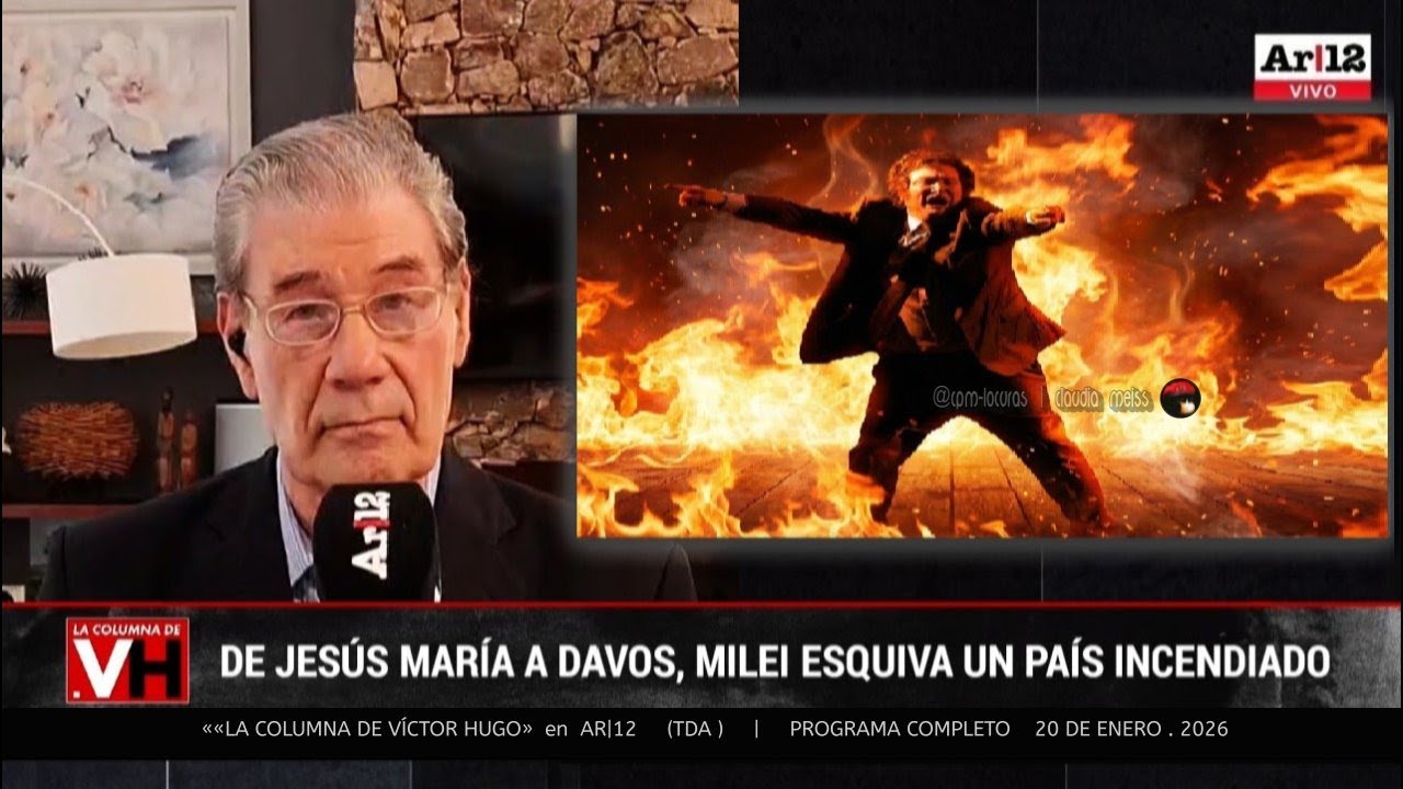 «LA COLUMNA DE VÍCTOR HUGO» en AR|12 (TDA) |  Programa completo 20 de enero 2026