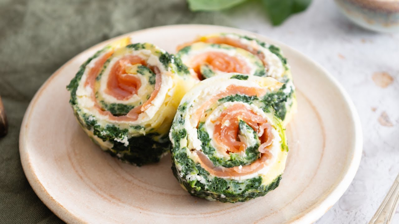 Lachs Spinat Rolle