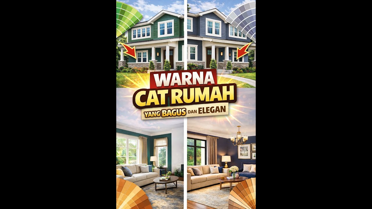 warna cat rumah yang bagus dan elegan #warnacat