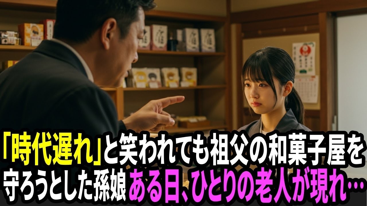 「時代遅れだな」祖父の和菓子屋を守ろうとした私に嫌がらせ……ある日現れた、ひとりの老人が全てを変えた