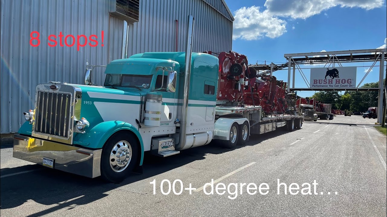8 stops in the southern heat! Delivering farm implements.