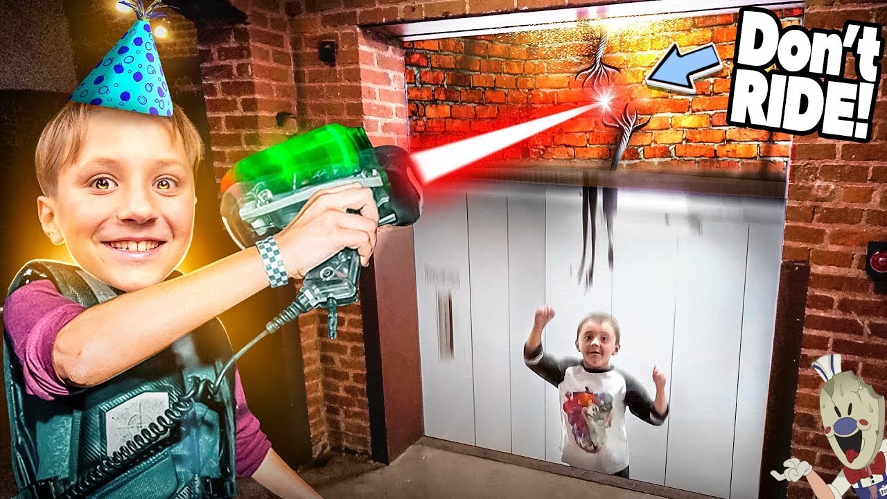 Haunted Birthday Elevator & Time Machine Phone Call to Lightcore Chase (FV Family Drizzy Bday #2)