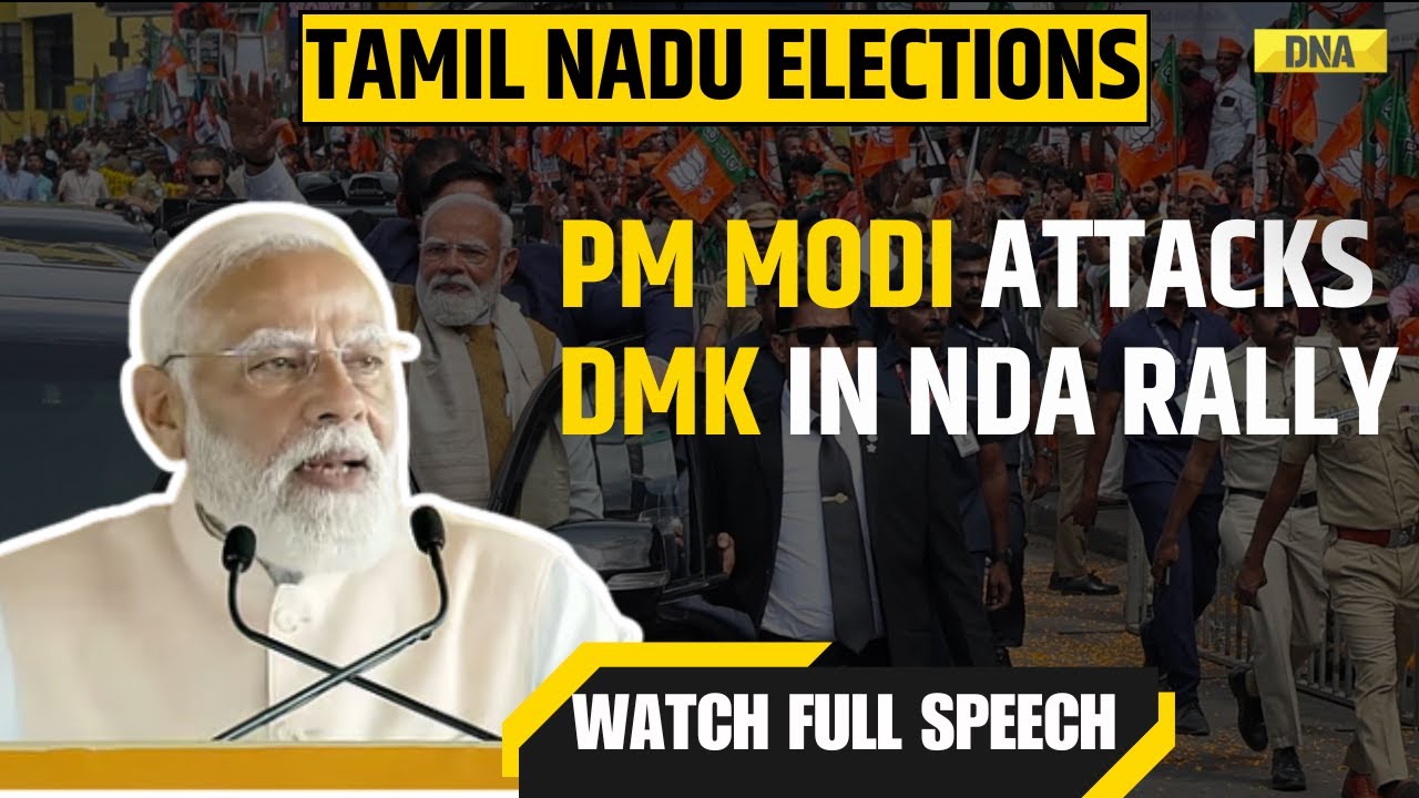 Tamil Nadu Elections 2026: PM Modi Launches Attack On DMK In NDA Rally At Chennai I Politics