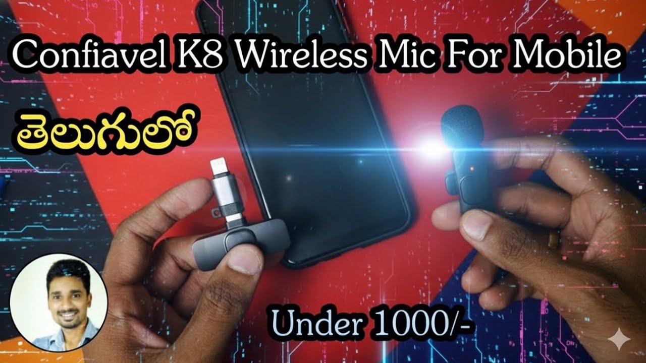 K8 Wireless Mic for Mobile Phone Unboxing and Audio test | Android and iPhone in Telugu