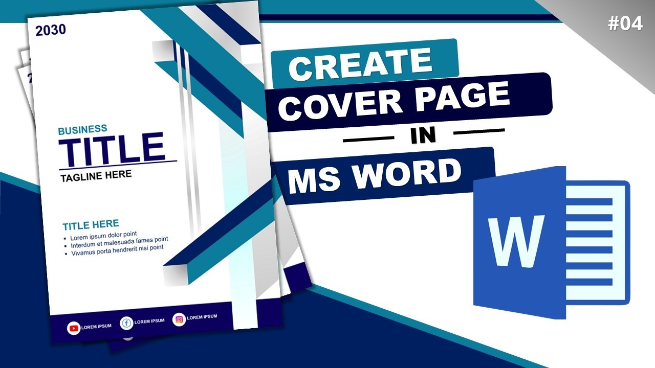#04 HOW TO CREATE COVER PAGE IN MICROSOFT WORD | COVER PAGE IN MS WORD | WORD 2024
