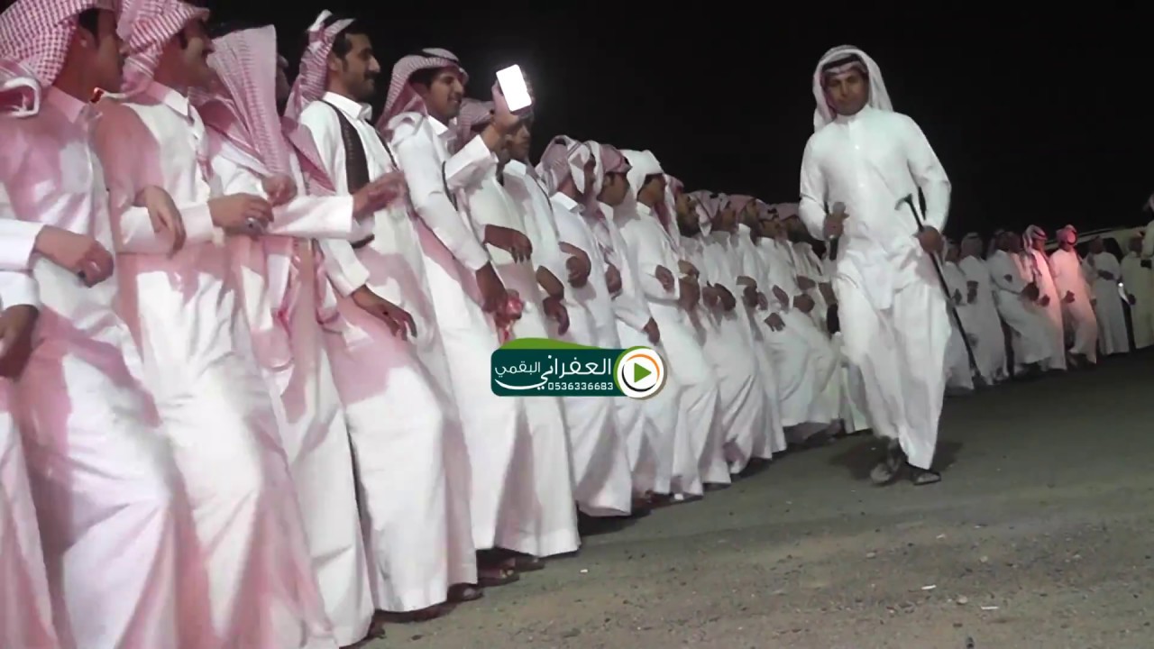 شيله طرب صفوف شباب البقوم في العرضه عند استقبال ضيوفهم المنشد فراج بن نايف يشوش الراس