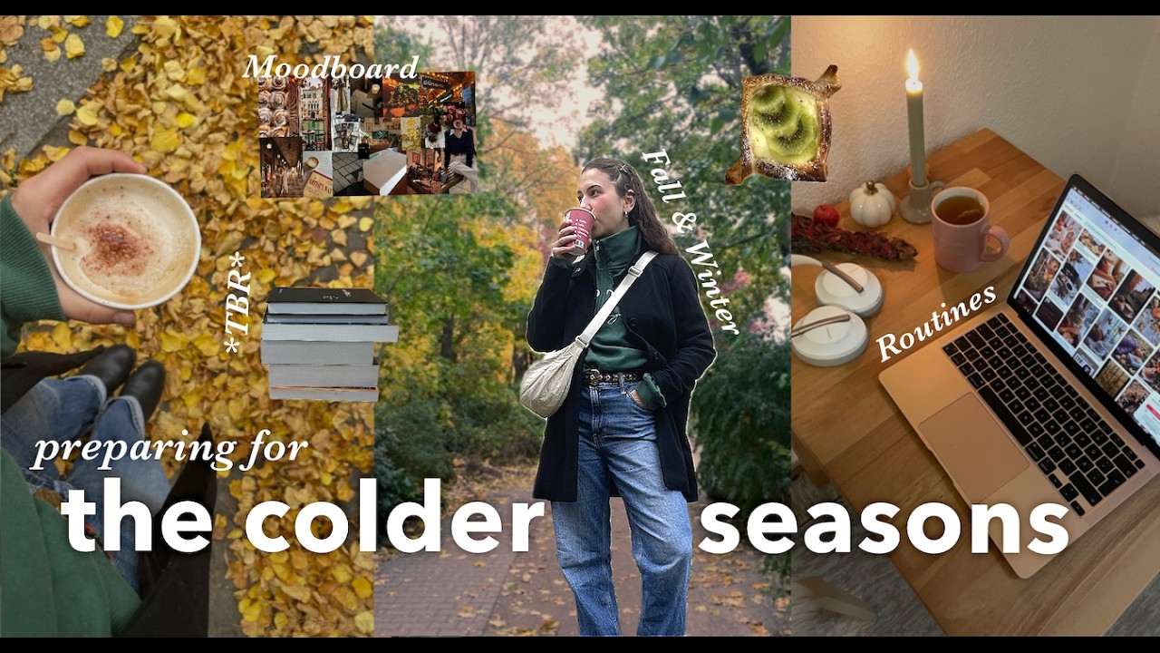 preparing for the colder months 🤎🕯️ ~ new routines, fall/winter moodboard, wardrobe, TBR, baking...