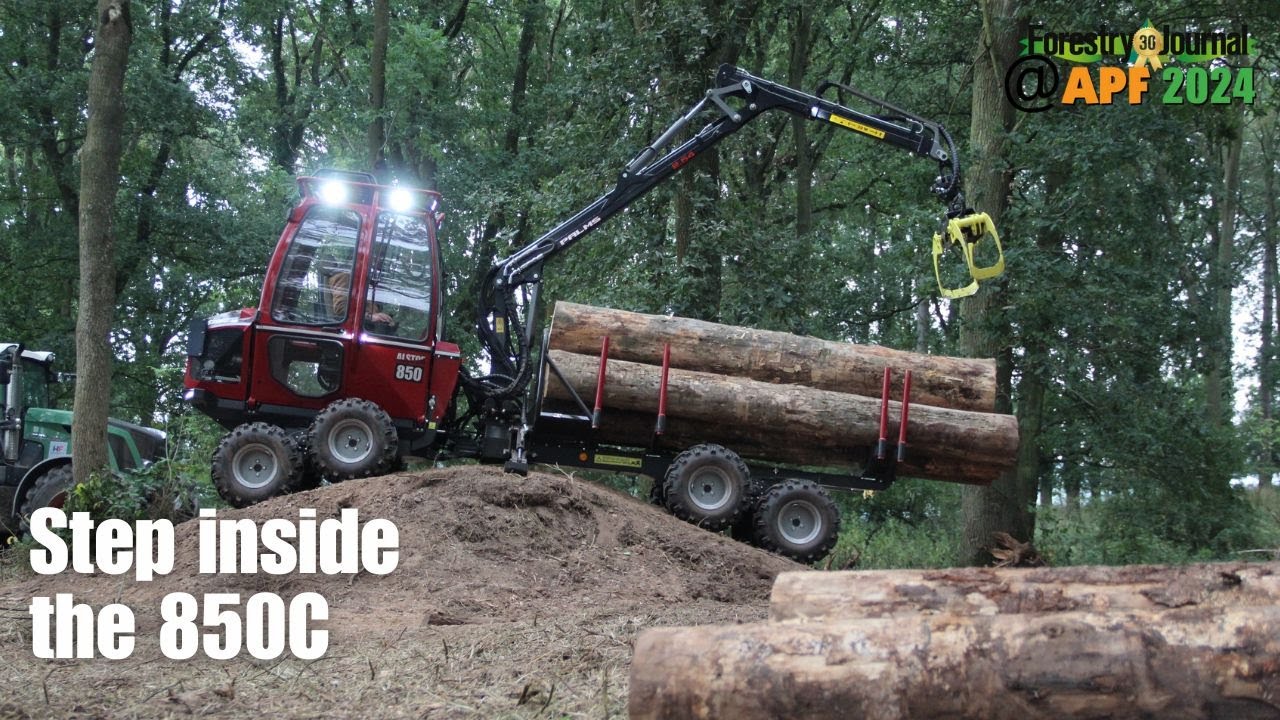 Step inside the cabin of Alstor 850C as it shifts timber