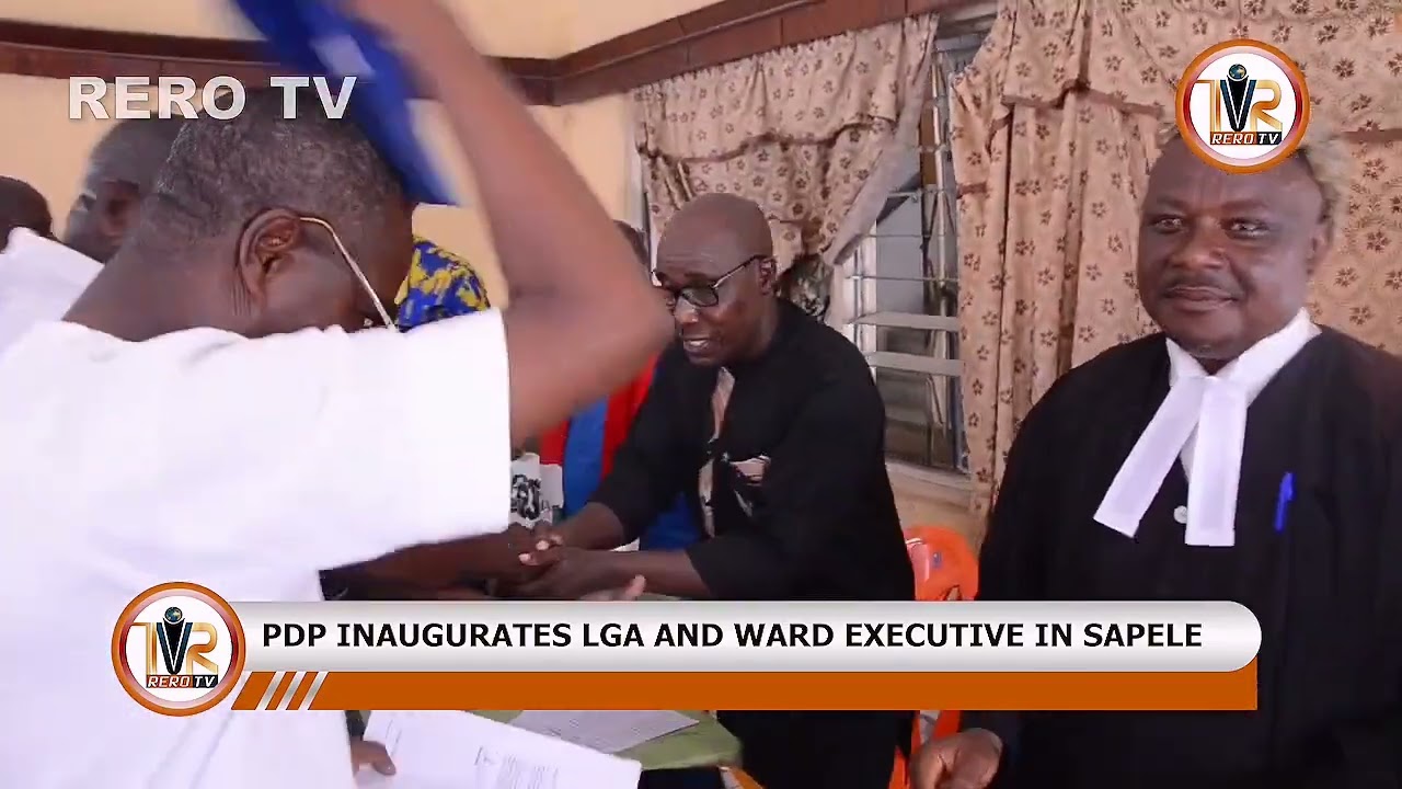 Ogwoloko, Oghene emerges as LGA Chairman and Vice as PDP Inaugurates LGA and Ward Exco in Sapele 