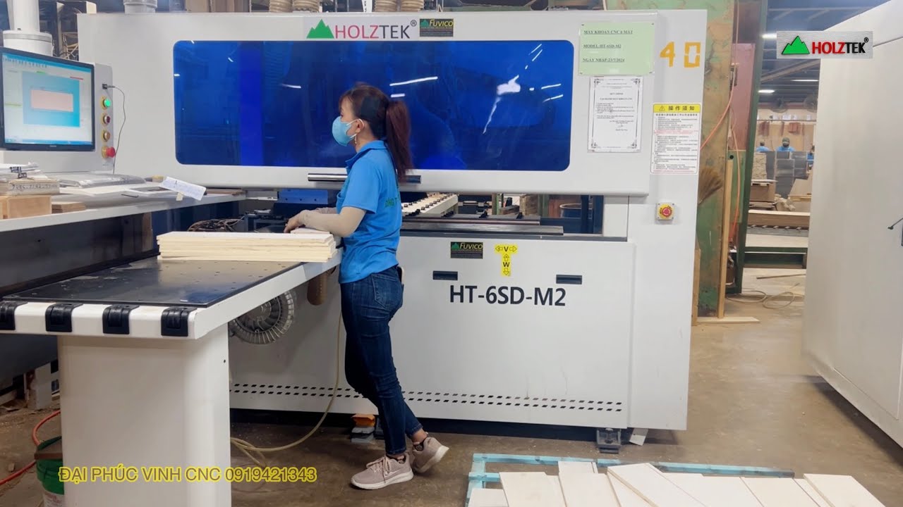 HT-6SD-M2| Máy khoan Cnc 6 mặt siêu tốc| Promaster Cabinet Holztek