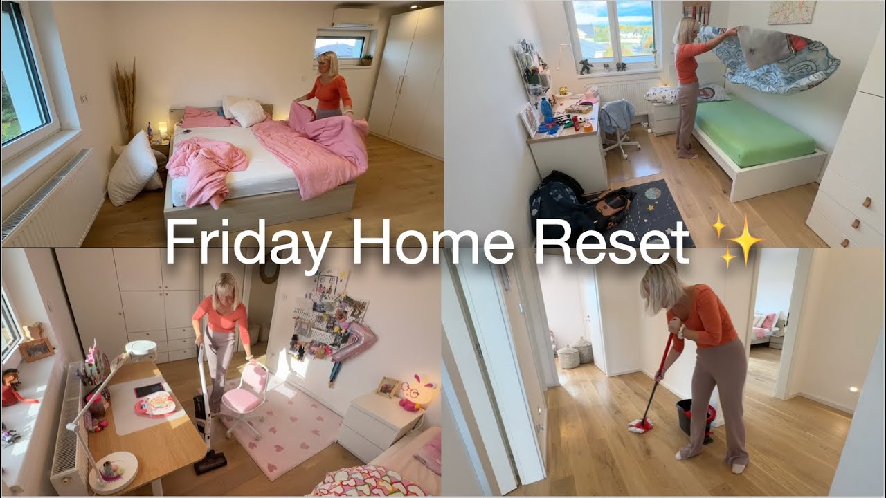 Satisfying Friday Home Reset ✨ Cozy Weekend Cleaning Motivation | ASMR From Messy ➝ Fresh & Cozy 🏡