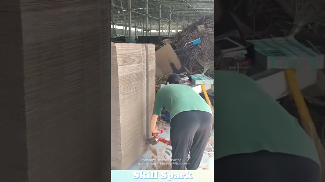 Cardboard waste clearing - quality tools boost efficiency #machine #tools