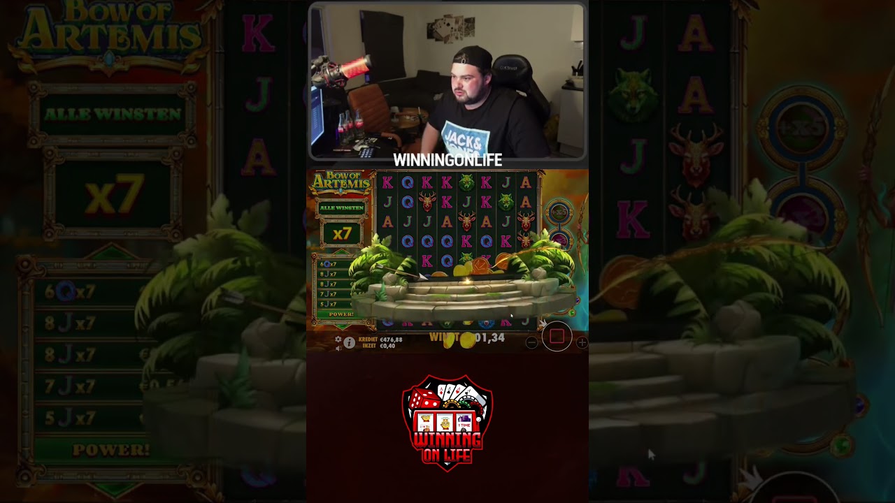 BOW OF ARTEMIS BONUS BIG WIN #slots #winningonlife #shorts #gambling #bigwin #funny #laugh