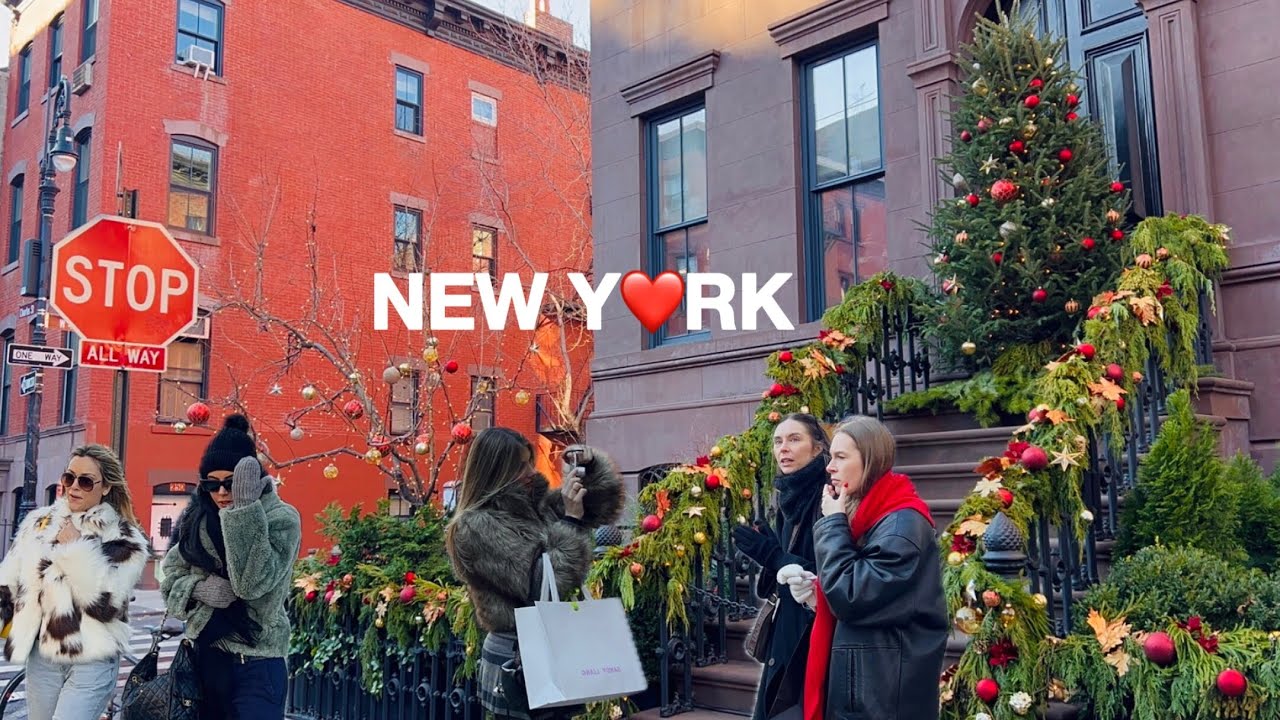 [4K]🇺🇸NYC Christmas Walk🎄✨West Village Holiday Decorations, Festive Streets & Shops | Nov 2025