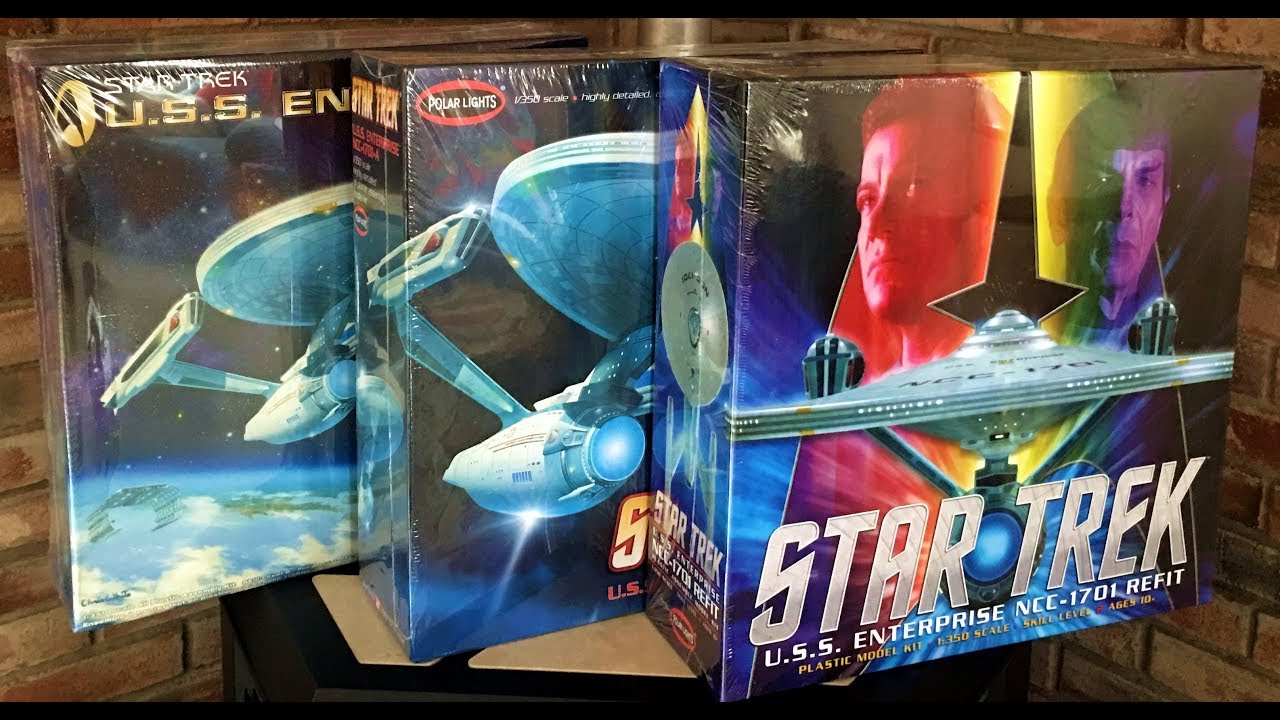 Polar Lights 1/350 USS Enterprise Refit/NCC-1701-A Complete Series Comparison