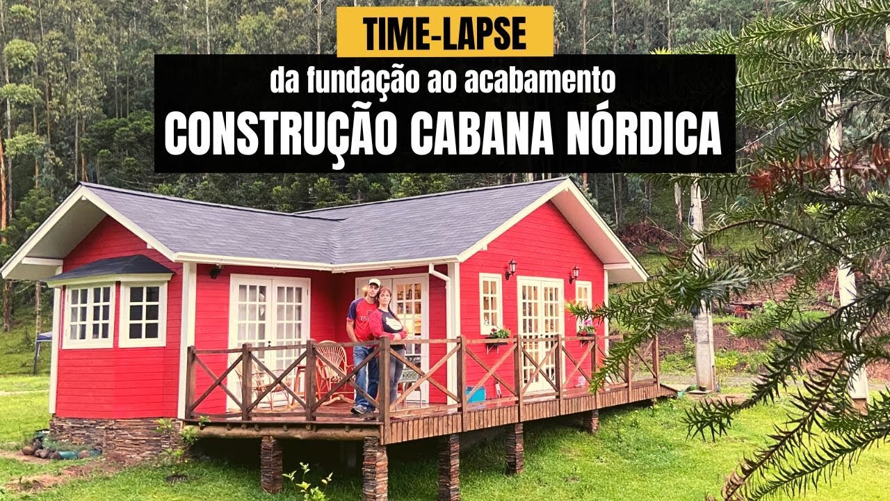 COMO CONSTRUIR UMA CABANA NÓRDICA - TIMELAPSE em 40 min