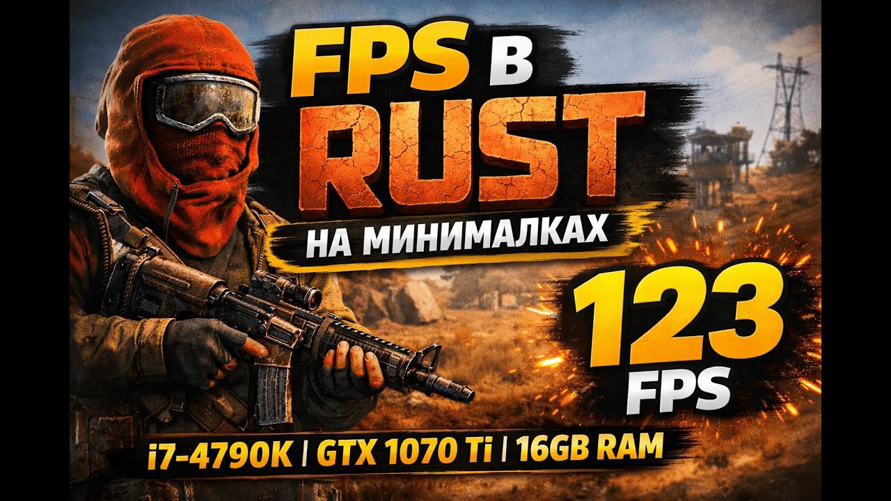 Сколько FPS в RUST на минималках | i7-4790K | GTX 1070 Ti | 16GB RAM