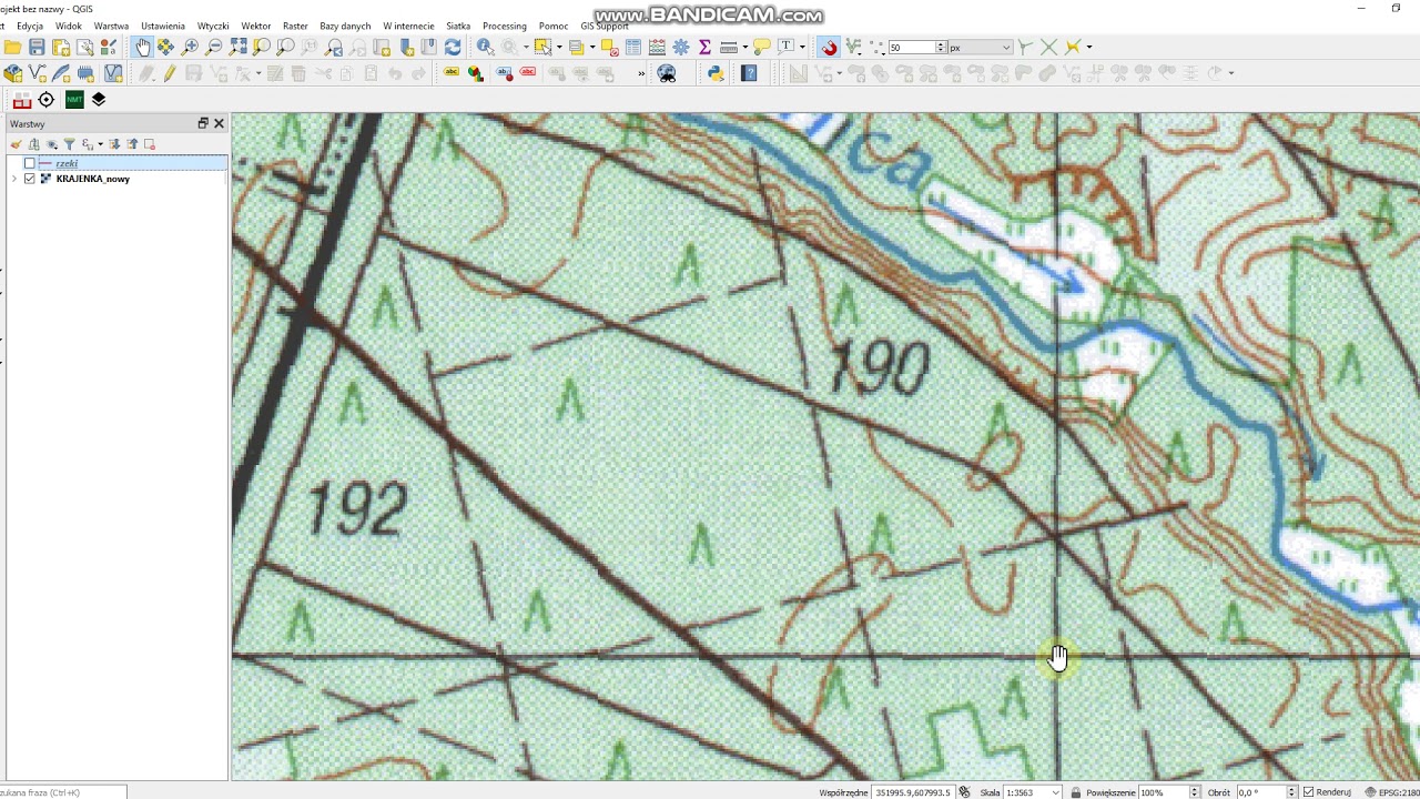 12 Weryfikacja poprawności wykonanej georeferencji (wg innej warstwy i wg współrzędnych) w QGIS