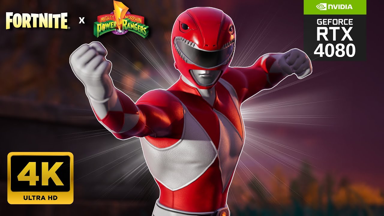 *NEW* Red Ranger 4K Gameplay | FORTNITE x POWER RANGERS