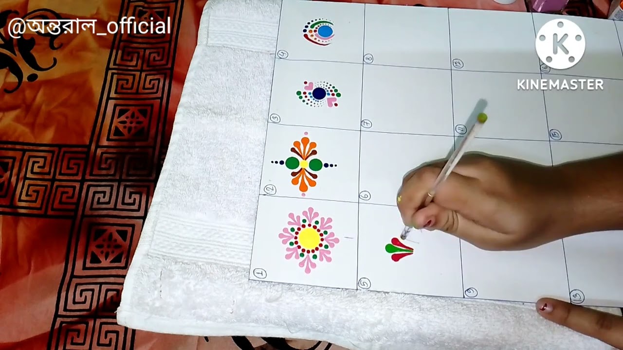 Dot mandala patterns || part -1 ||(step by step)|| Dot mandala art for beginners. Acrylic painting.
