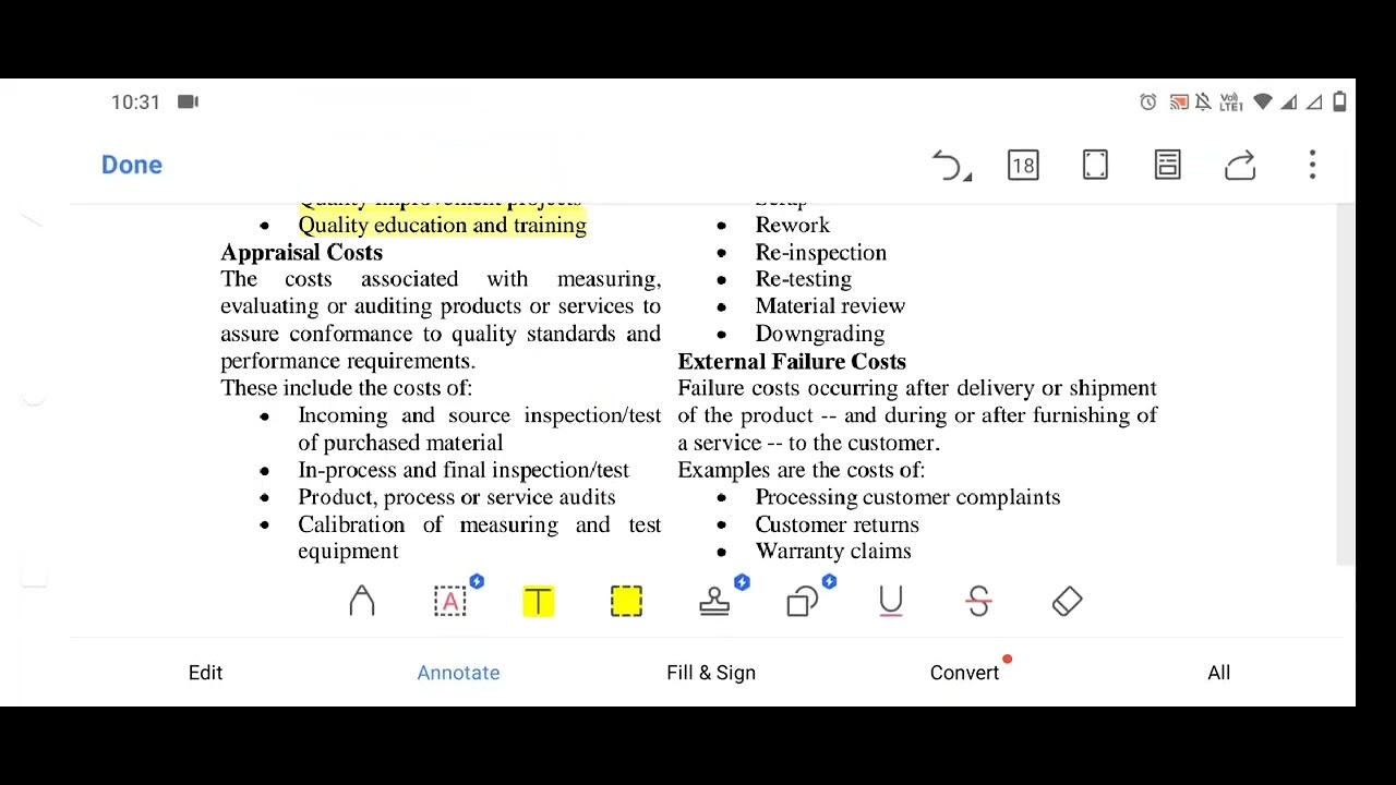 MGT510 | lesson 18 | Short lecture | What is Cost of Quality? explain in detail • Important for exam