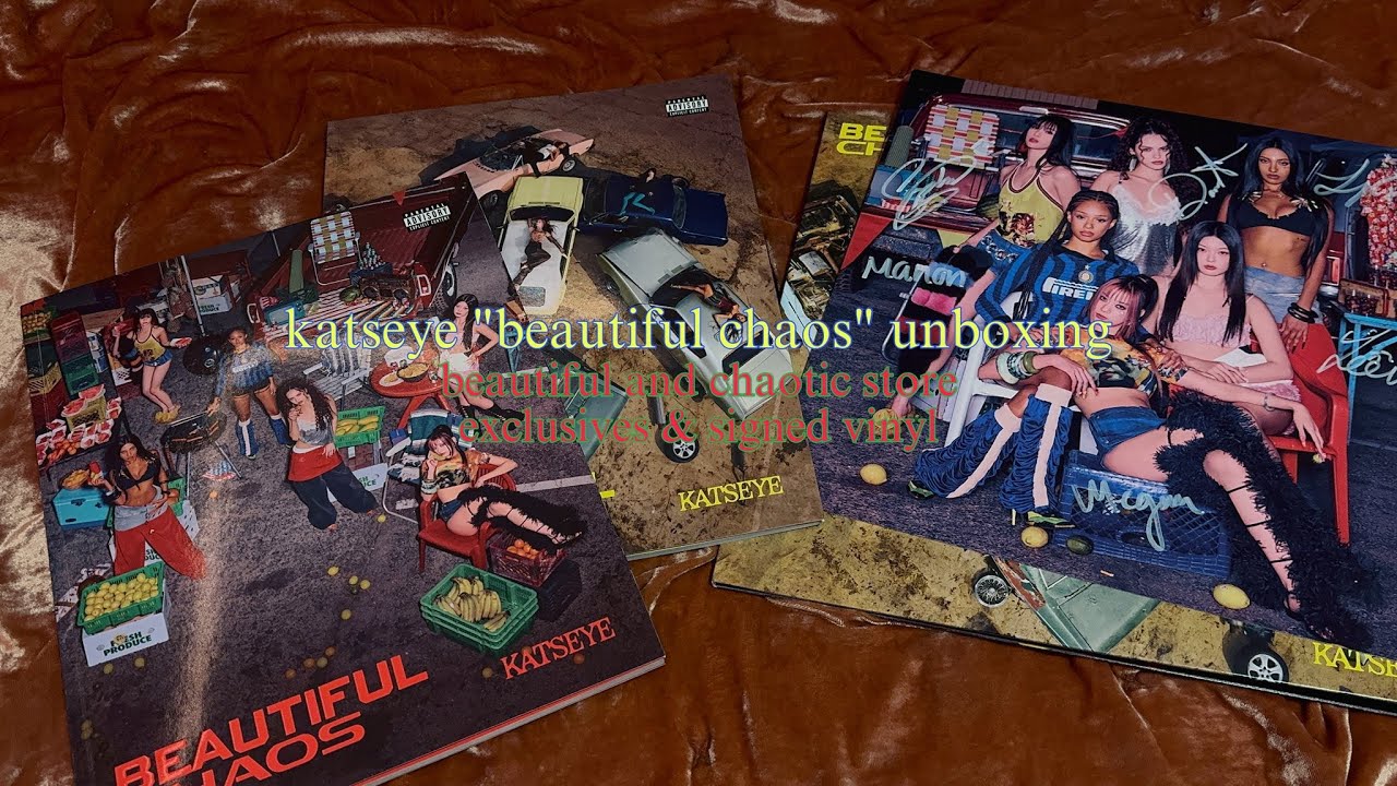 katseye “beautiful chaos” unboxing ✧ store exclusive beautiful and chaotic versions & signed vinyl