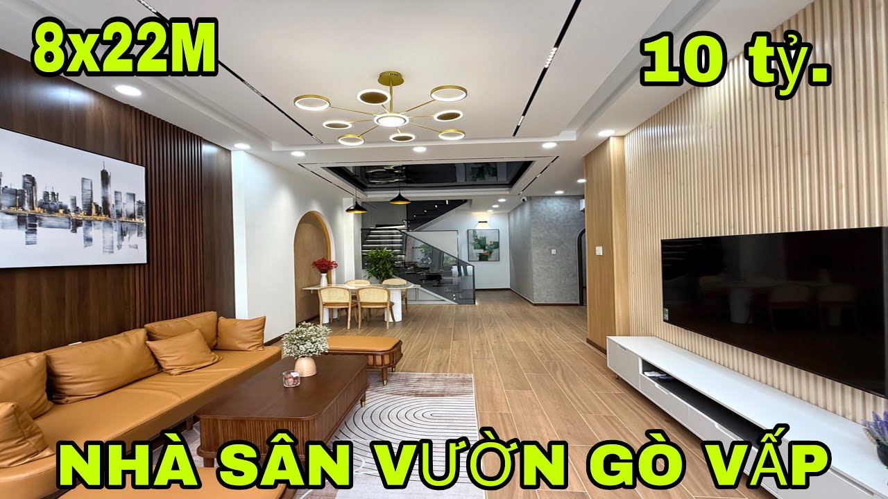Bán nhà sân vườn gò  vấp có phòng ngủ trệt .nội thất đẹp chủ gấp bán rẻ đáng xem