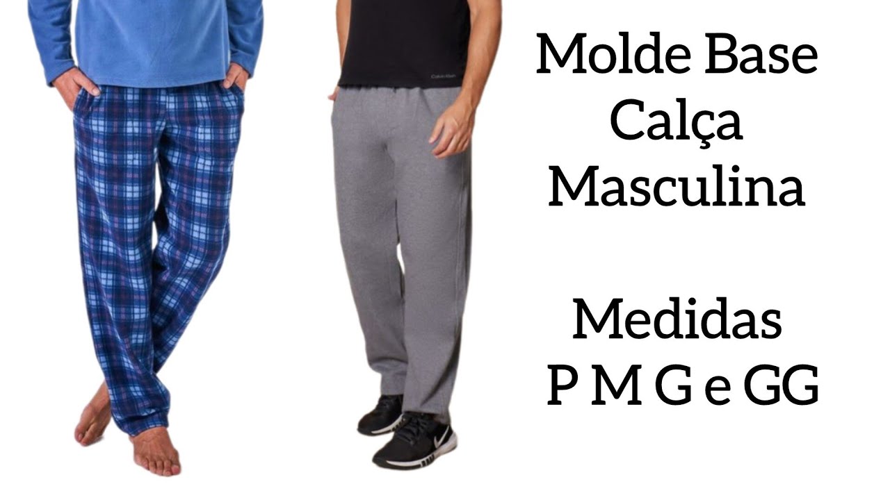 Como fazer MOLDE  BASE CALÇA Masculina  com ELÁSTICO
