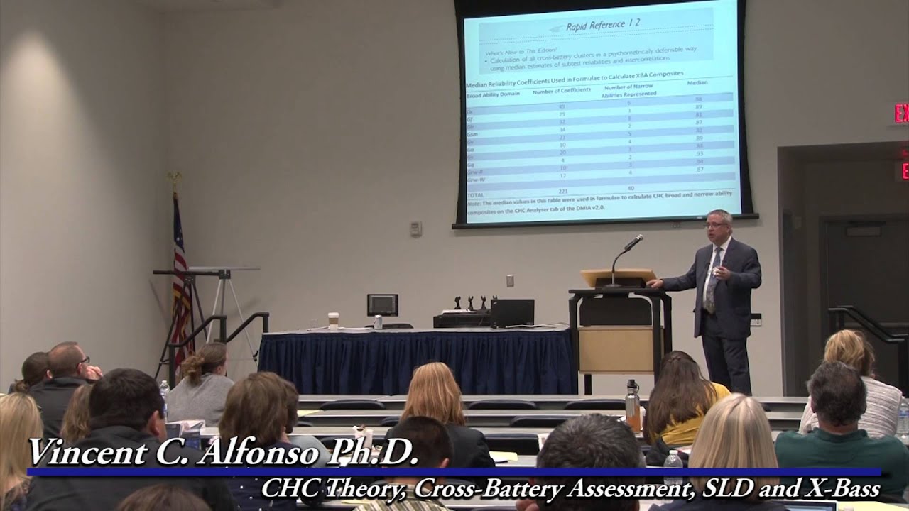 Dr. Vincent Alfonso - CHC Theory, Cross Battery Assessment, SLD