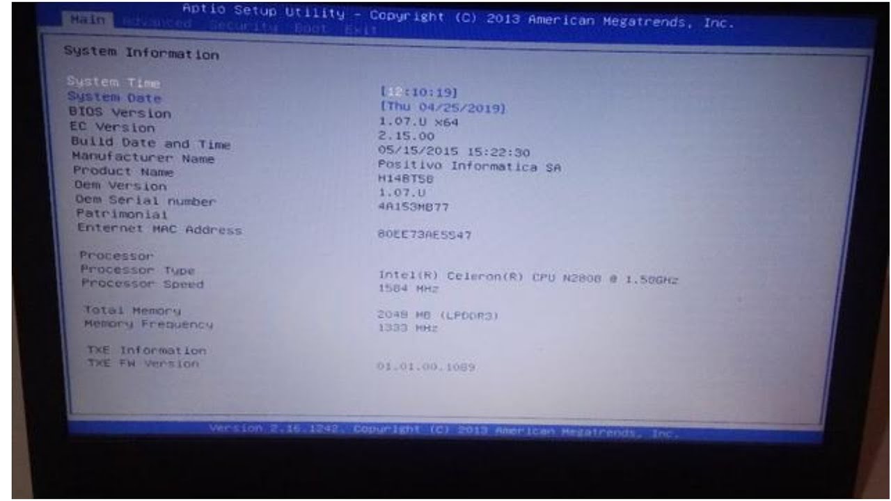 Notbook Positivo toda vez que liga entra direto na tela setup da bios aprenda a resolver