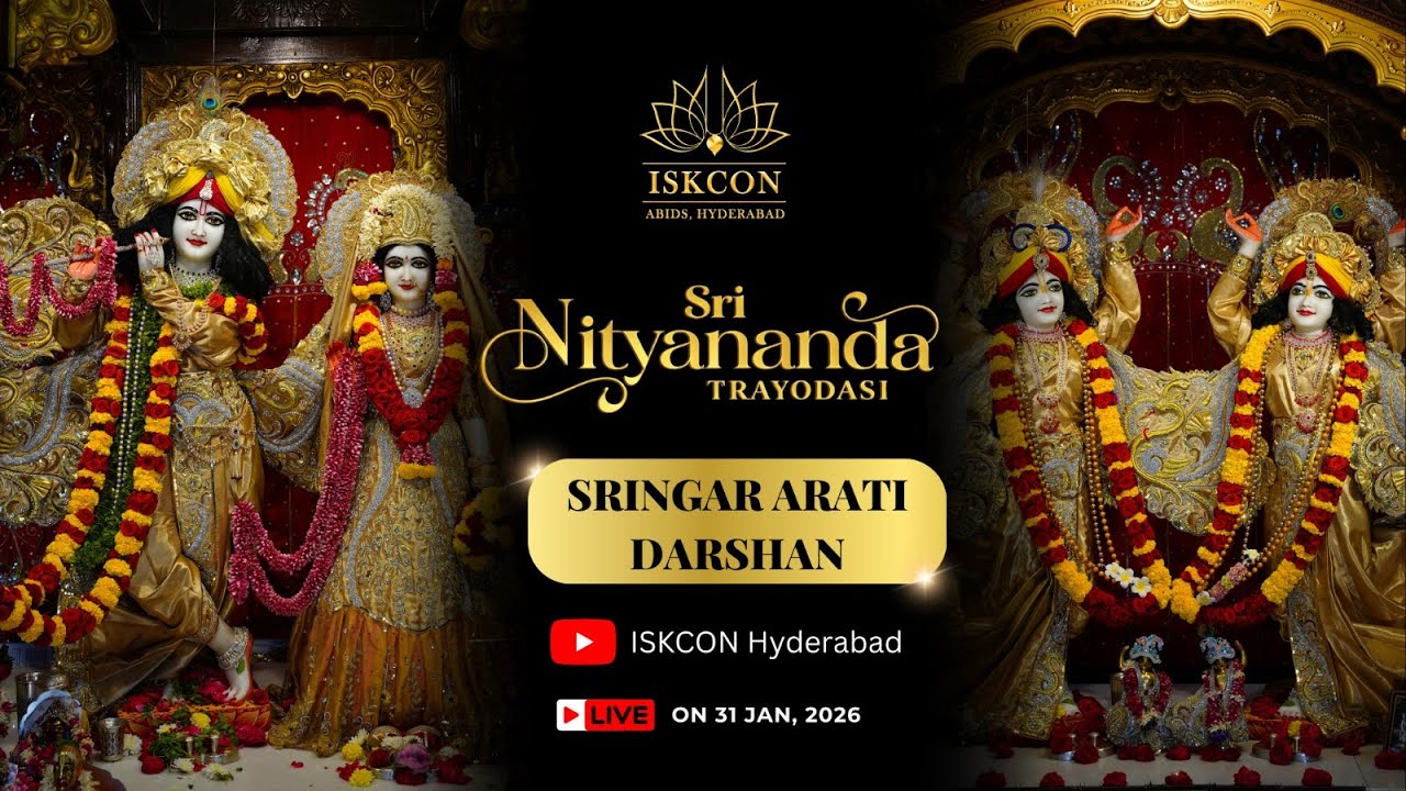 Shringar Aarti Darshan | Guru Puja | Sri Sri Radha Madanmohan Mandir | 31-01-2025 | ISKCON Hyderabad