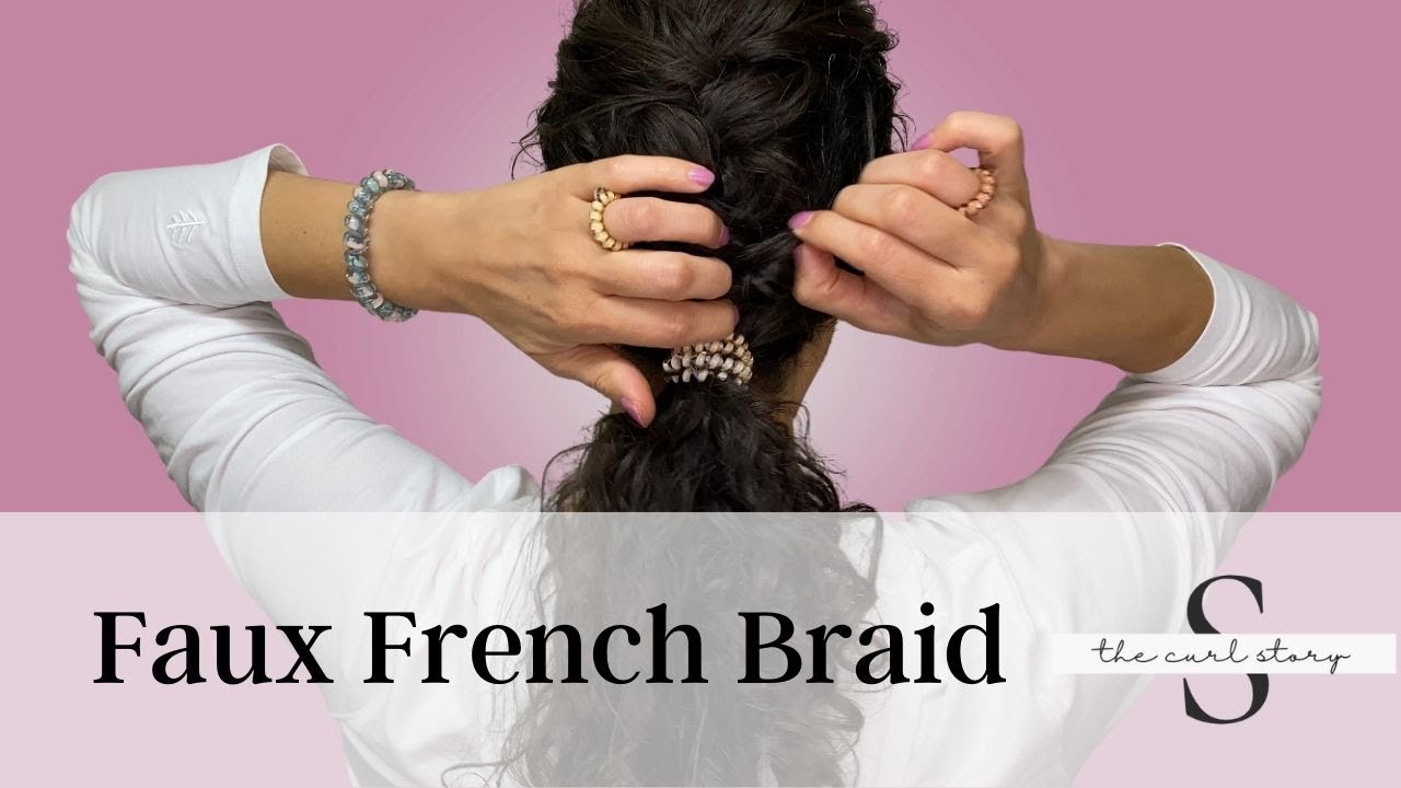Faux French Braid *Curly Hairstyle* (Tutorial)