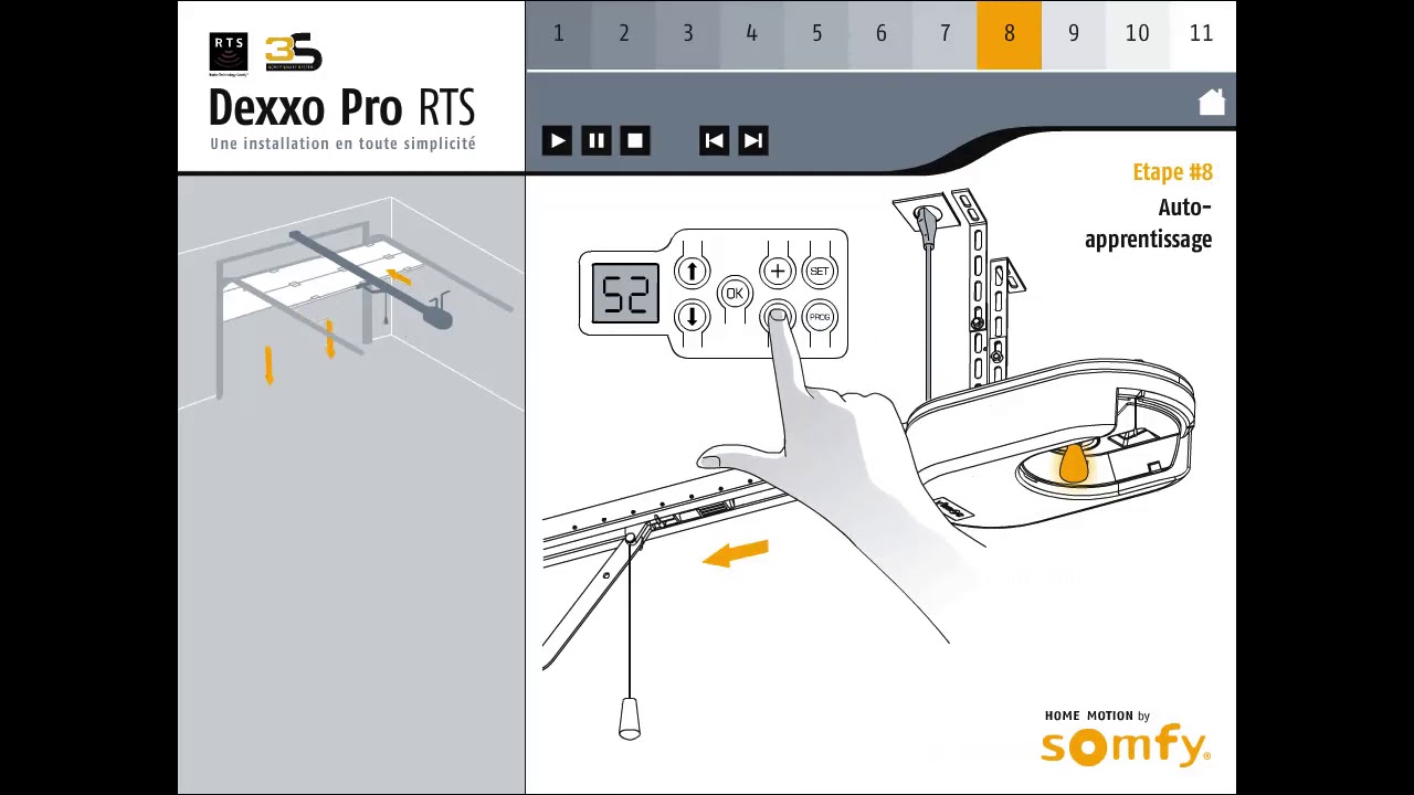 Comment installer le moteur pour porte de garage Dexxo pro | Somfy
