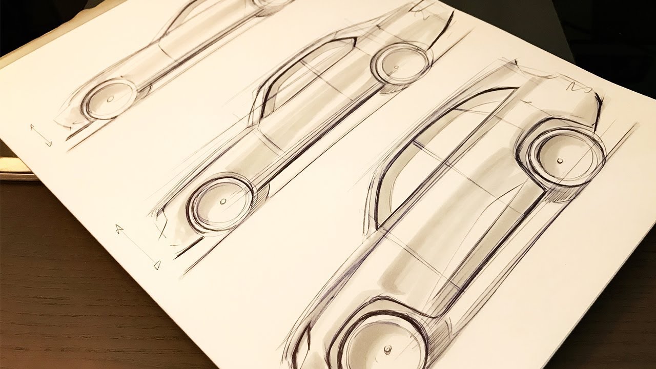 How to draw a car using just two lines - TRY IT