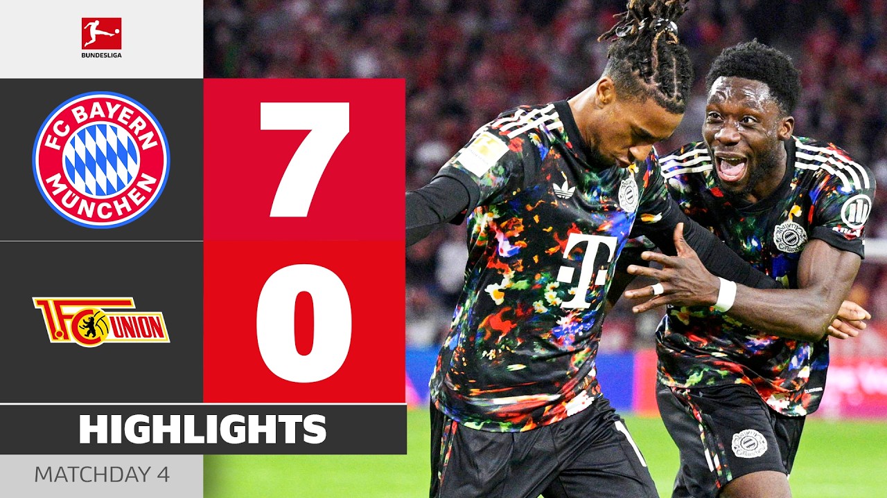 OLISE is Unstoppable 🔥 Hattrick & Assist | FC BAYERN - UNION BERLIN | Highlights | MD 4 - Bundesliga