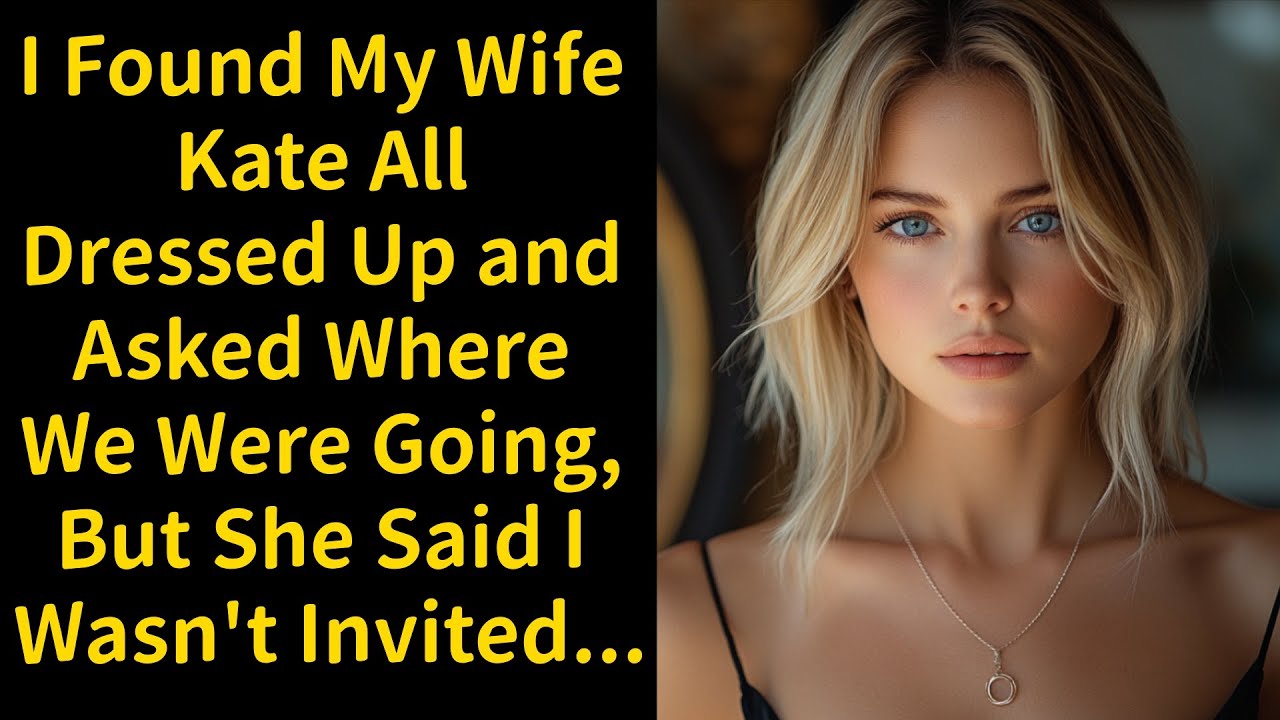 I Found My Wife Kate All Dressed Up and Asked Where We Were Going, But She Said I Wasn't Invited...