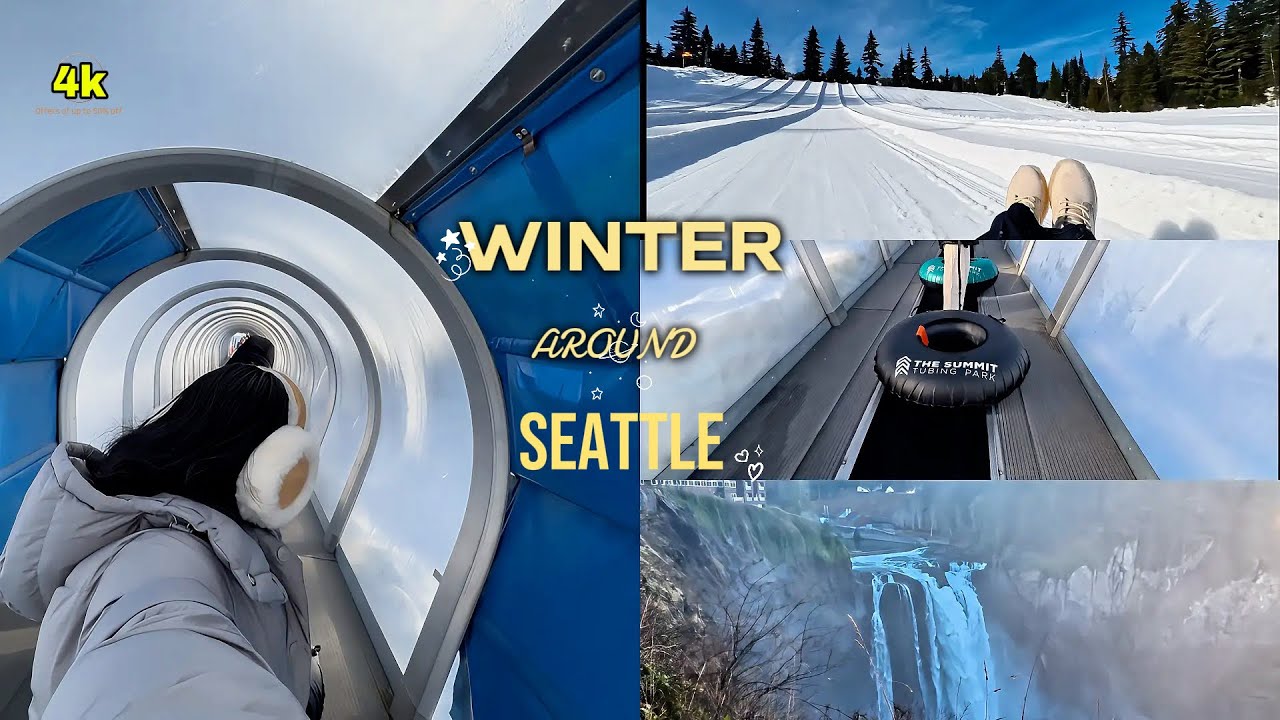 Winter Near Seattle ❄️| things to do and see | snoquolamie falls | summit tubing | vlog 