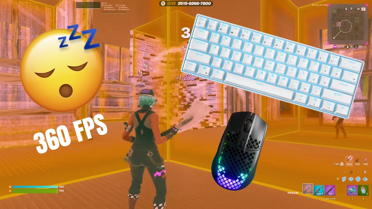 Fortnite Boxfight Keyboard ASMR | Royal Kludge 61 | 360 FPS 4K Ultra Smooth & Relaxing Gameplay