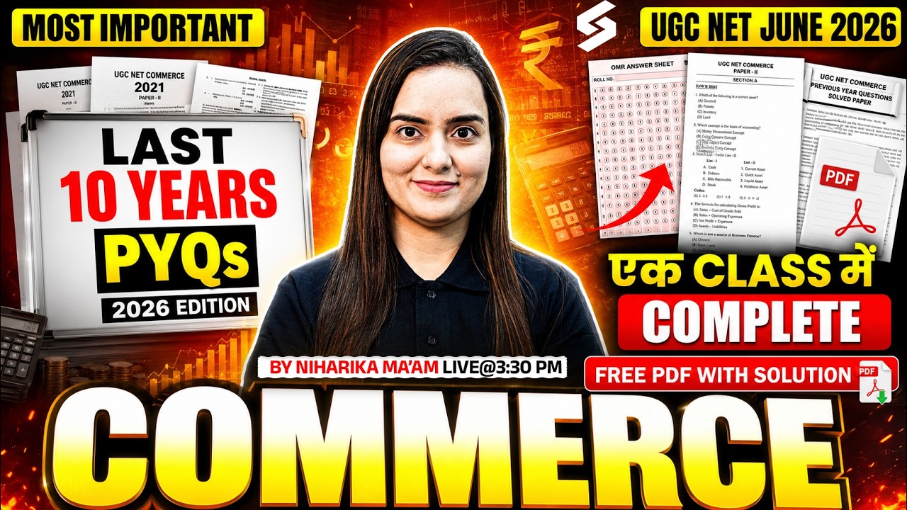 UGC NET Commerce Previous Year Question Paper With Answers | UGC NET Commerce Paper 2 By Niharika
