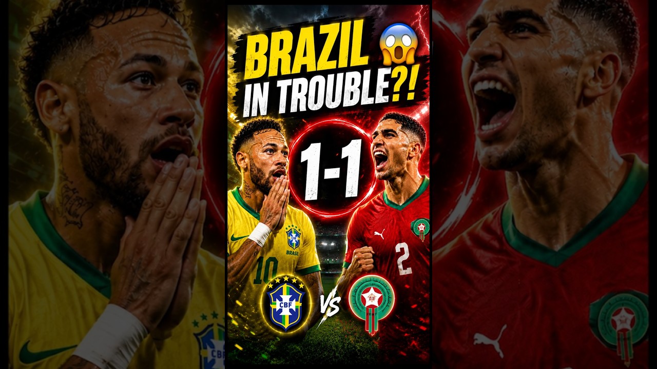 Brazil vs Morocco 1-1 😱 FIFA World Cup 2026 Highlights | Is Brazil in Trouble?