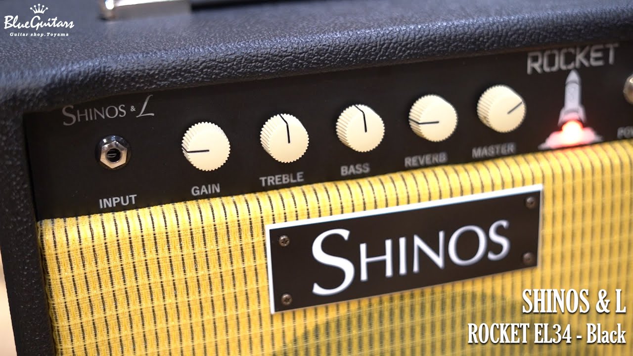 Blue Guitars - SHINOS & L / ROCKET EL34 - Black ...with stilblu Model-S Lava