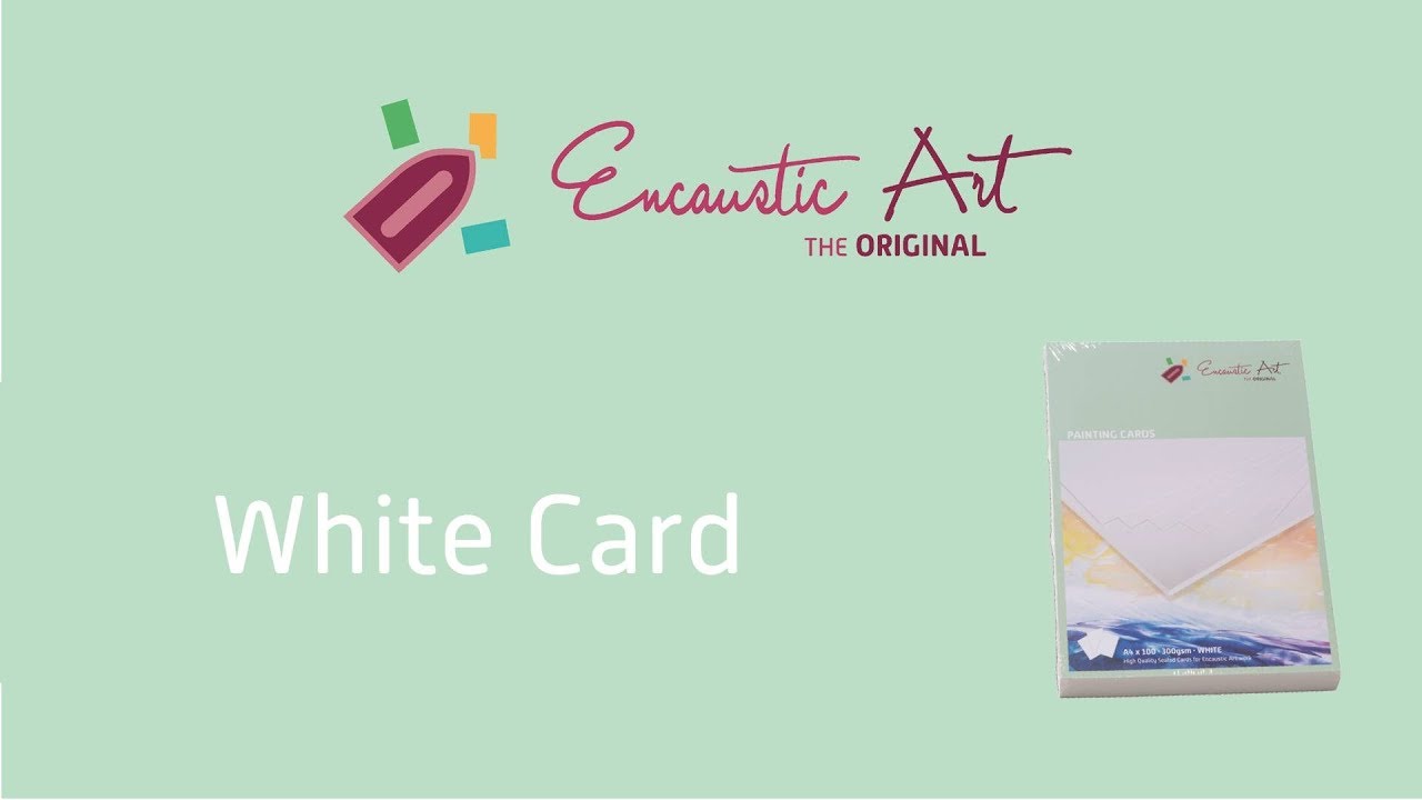 Encaustic Art White Painting Card